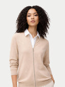 Damski rozpinany kardigan z czystego kaszmiru | Gobi Cashmere #color_beżowy