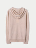 Kaszmirowa bluza z kapturem i zamkiem błyskawicznym oraz kieszenią BeżOwy - Gobi Cashmere #color_beżowy