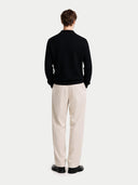 Kaszmir Męski Sweter Polo Szary - Gobi Cashmere #color_czarny