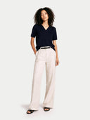 Kaszmirowo-jedwabny sweter polo damskie | GOBI Cashmere #color_czarny