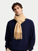 Kaszmir Męski Szal Z Frędzlami - Gobi Cashmere #color_prażone migdały