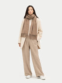 Kaszmir Męski Szal Z Frędzlami - Gobi Cashmere #color_szarobrązowy