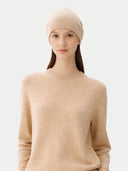 Zestaw kaszmirowy sweter i czapka kaszmirowa - Gobi Cashmere #color_beżowy