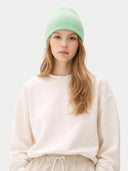 Kaszmirowa czapka z dzianiny Zielony Popiół - Gobi Cashmere #color_zielony popiół
