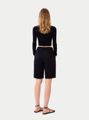 Lekki i wygodny kaszmirowo-jedwabny kardigan | GOBI Cashmere #color_czarny