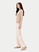 Kaszmir Damski Sweter Z Półgolfem Szarobrązowy - Gobi Cashmere #color_ciepła szarość