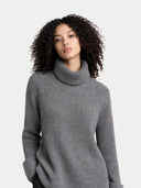 Sweter kaszmirowy z odpinanym kołnierzem Szary Kamień - Gobi Cashmere #color_szary kamień