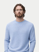 Męski sweter z jedwabiu kaszmirowego | GOBI Cashmere #color_niebieski niebiański