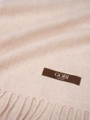 Kaszmirowy szalik tkany BeżOwy - Gobi Cashmere #color_beżowy
