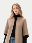 Kaszmirowa kurtka ponczo z kieszeniami | GOBI Cashmere #color_ciemny granat